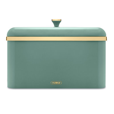 Tower Cavaletto Bread Bin with Removable Lid, Large Capacity, Durable Steel Body