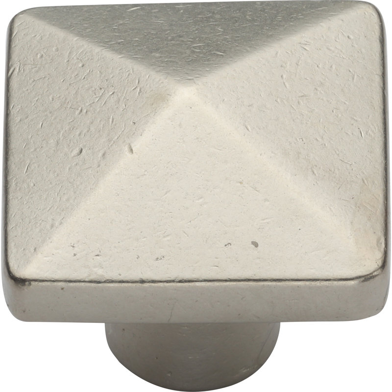 Pyramid Cabinet Knob, 1.5, White Bronze