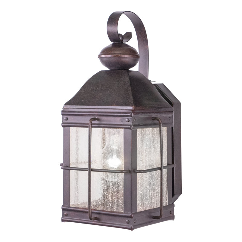 14.5" H Outdoor Wall Lantern, Royal Bronze
