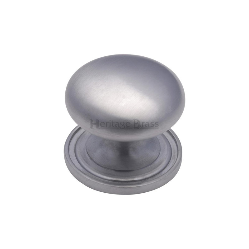 Heritage Brass Heritage Cabinet Knob Round Design, Satin Chrome, 2.3cm H x 2.5cm W x 2.5cm D