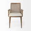 Fauteuil en bois avec siège en tissu crème et dossier en canne de couleur P 18,5 po x l 23 po x H 33,9 po Pennington-1973730056