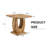 Wood Texture Sticker-Patterned MDF Square Coffee Table.