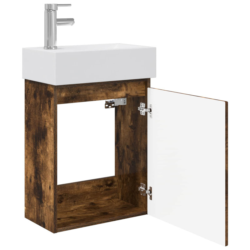 455 mm Bathroom Vanity, Smoked Oak