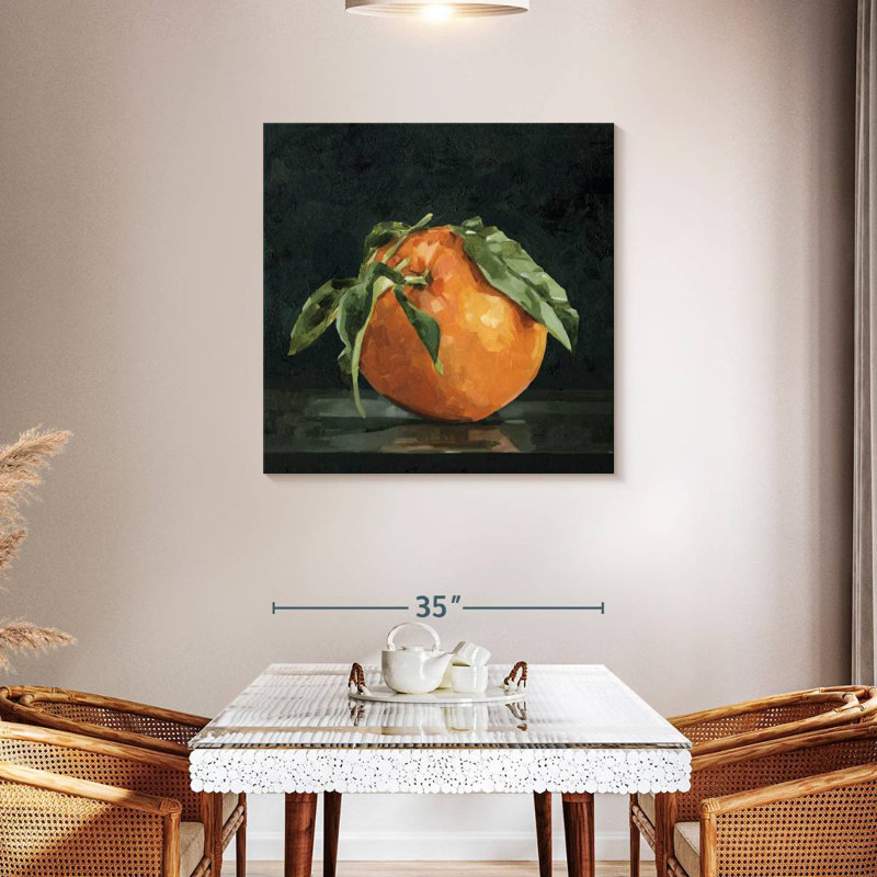 Yarlin Dark Orange Still Life II, 36" H x 36" W