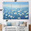 «Serene Azure Flowers Field I», ensemble d'art sur toile-107752926-107752928