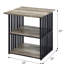Élégante table de chevet en chêne antique et noir avec table de chevet pratique: pour un intérieur