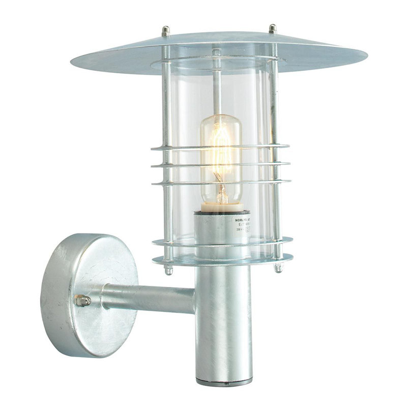 Outdoor Armed Sconce, Black, 31cm H x 27cm W x 29cm D