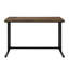 Bureau d'écriture rectangulaire avec prise, noyer et noir, matériau, 31,64 lb, espace de travail distinctif en métal noir, essentiel