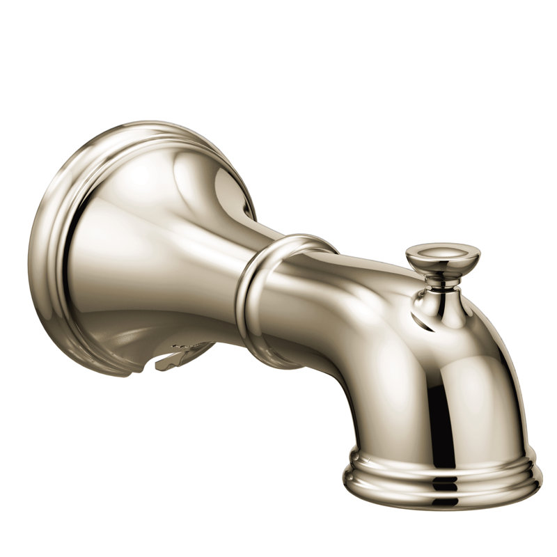 Belfield  Handle Wall Mounted Tub Spout Trim with Diverter, Polished Nickel