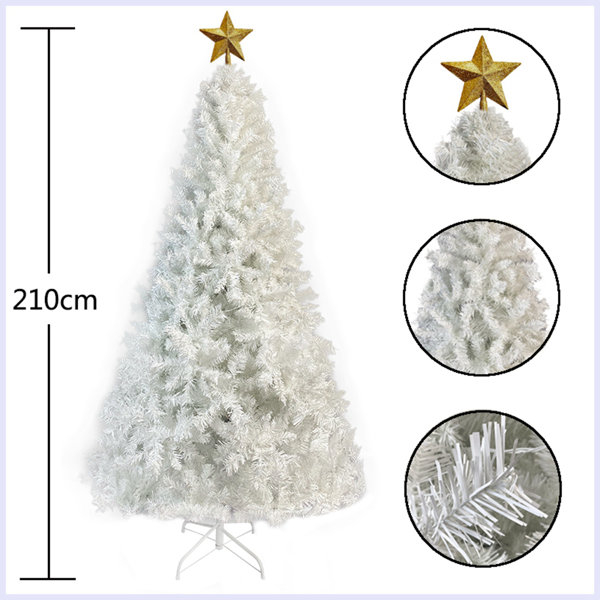 The Bluffton Lighted Artificial Christmas Tree - Includes A Tree Storage Bag and Remote Control The Holiday Aisle Size: 7