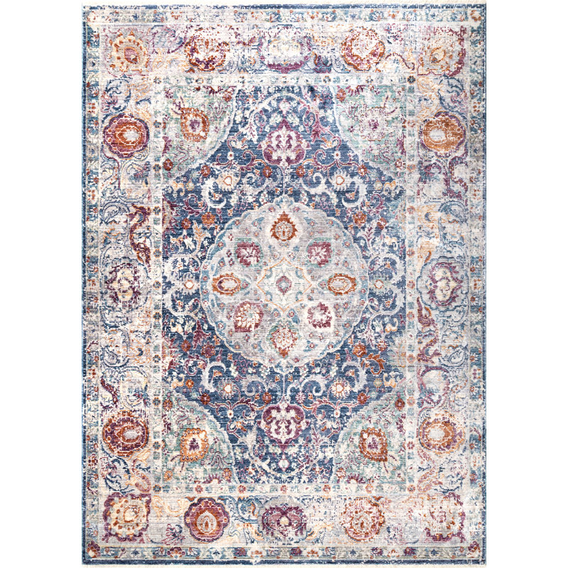 Perdue Viscose Oriental Indoor Rug, Rectangle 5'3" x 7'7"
