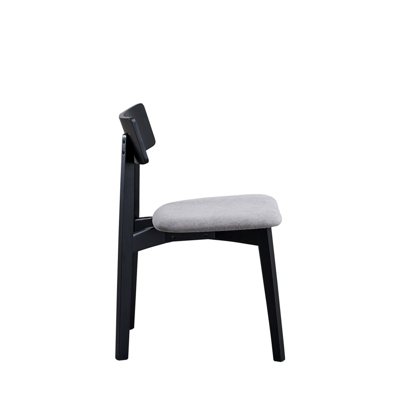 Siège gris en lin gris et noir, coussin de siège rembourré en mousse, chaise de 5 po