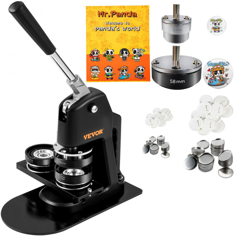 Ensemble de presses à boutons et à passe-partout 1,25 po + 2,25 po