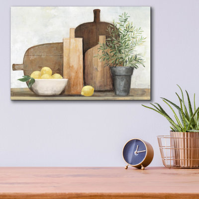 Epic Art 'Rustic Kitchen Brown' by Julia Purinton Acrylic Glass Wall Art