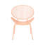 Paire de chaises d'extérieur Playful, l 24,33 po x H 33,47 po, Orange Chair 2, orange, dossier étroit