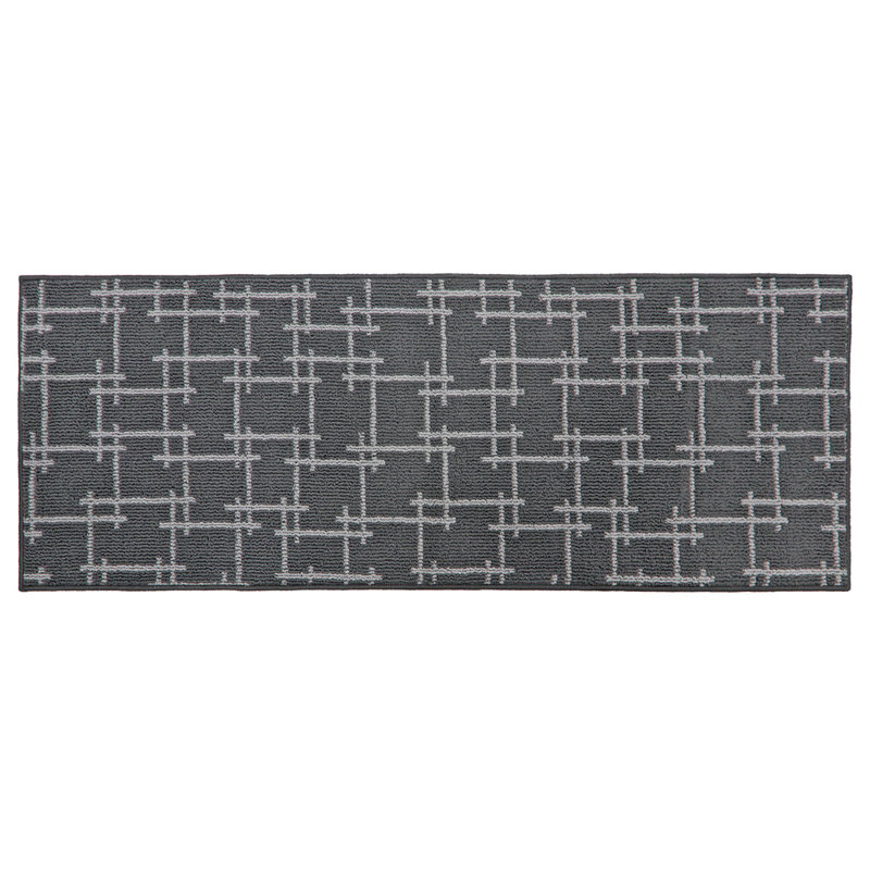 Non-Slip Indoor Doormat, Grey, Rectangle W57 x L150 cm