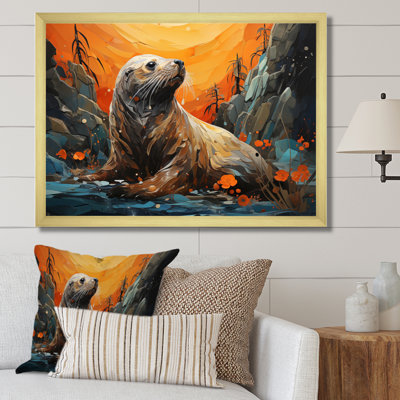 Seal Sea Lion Marine Serenade I, reproduction d'art sur toile