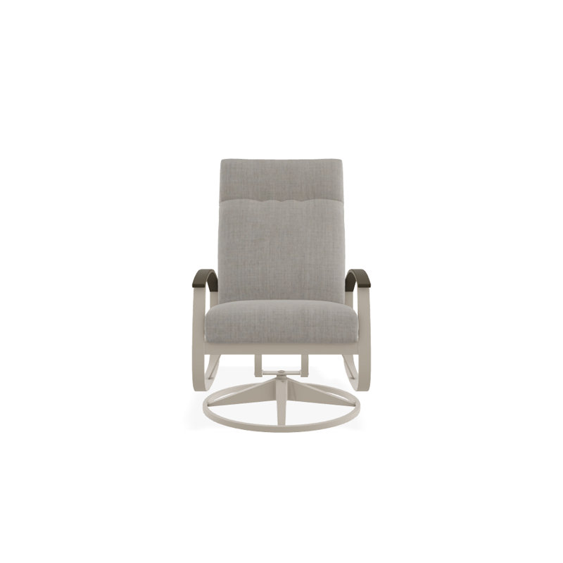Belle Isle Outdoor Rocker Chair, Canvas Sapphire Blue Sunbrella, Beachwood P40, Textured Black