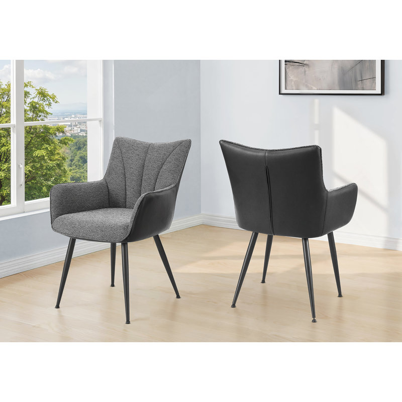 Ensemble de chaises de salle à manger rembourrées Modern, Noir