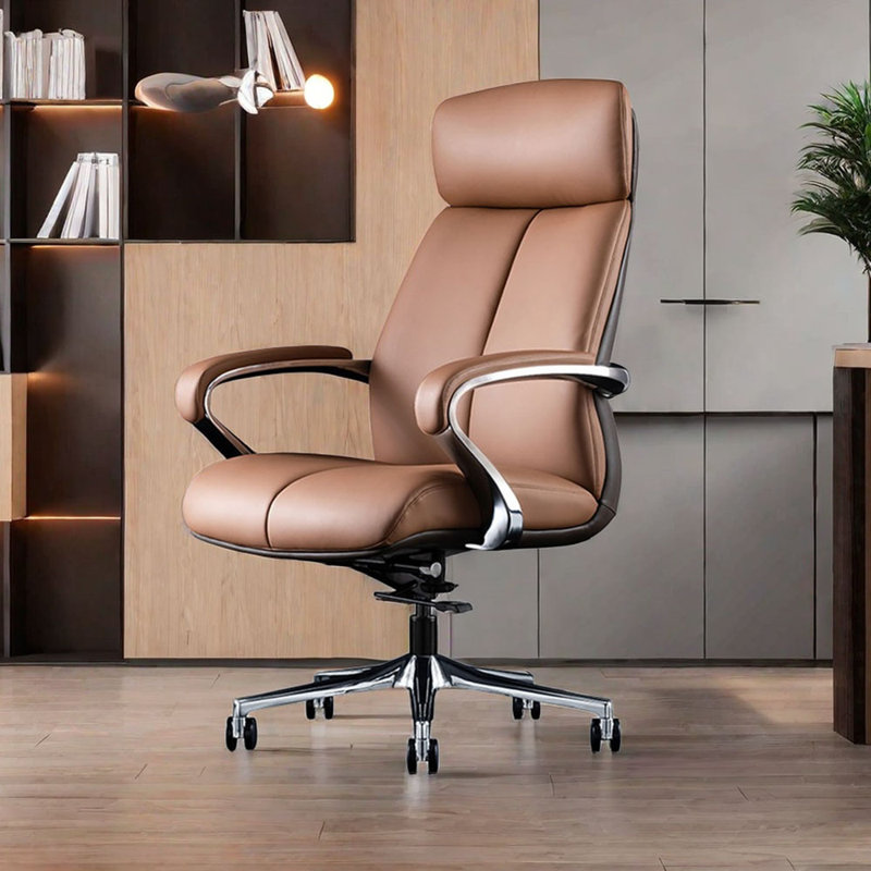 Chaise de bureau rotative en aluminium