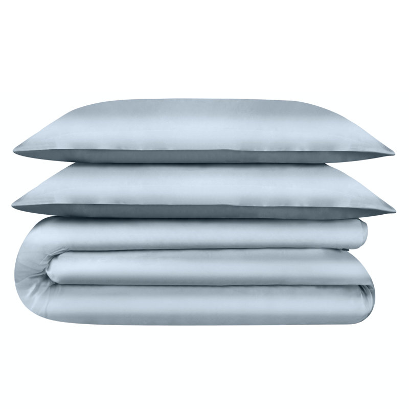 Ensemble de housse de couette avec 8 attaches Delenc 100% Eucalyptus Lyocell Tencel ™ Delara - doux, soyeux et anti-humidité