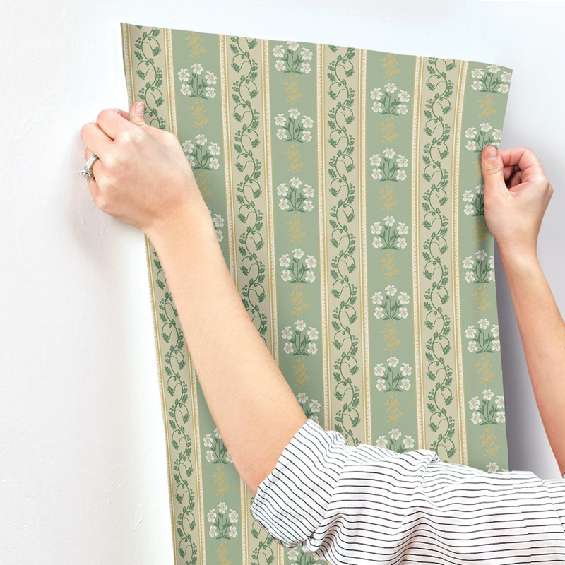 Portico Sage Wallpaper, Green