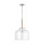Luminaire suspendu en forme de dôme à 1 lumière avec accents de corde Tayeb-1812438367