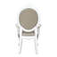 Chaise avec accoudoirs taupe de 2 avec garniture blanc os - Chaises élégantes et polyvalentes et (2)
