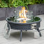 Table de foyer d'extérieur au propane avec couvercle H 20 po x l 29 po-1913208413