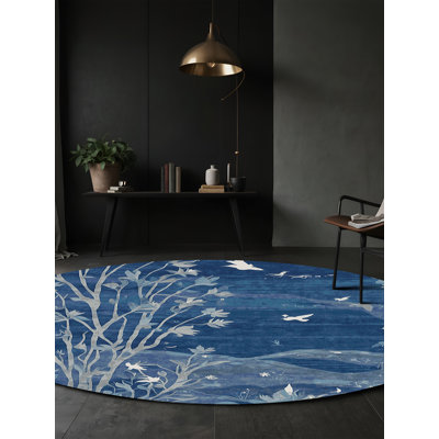 Tapis bleu lavable à la machine
