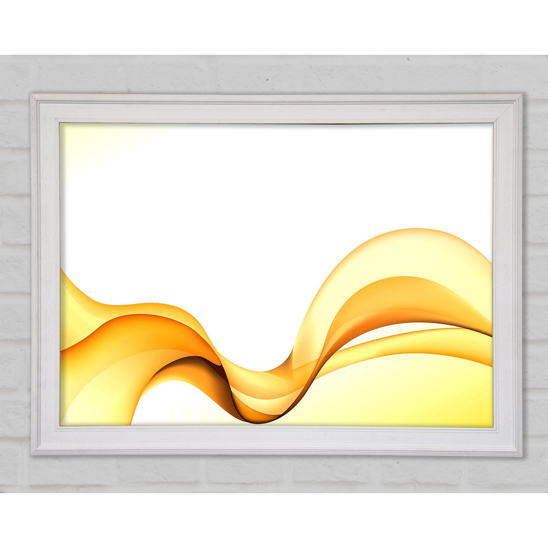 Gerahmtes Leinwandbild Golden Yellow Wave