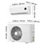 Mini Split Air Conditioner, 9000 BTU 115V Fast Cooling & Heating, 19 SEER2 High Efficiency Energy Saving, Quiet Inverter System for 450 Sq.Ft Coverage Area, Easy to Maintain, for Home, Office