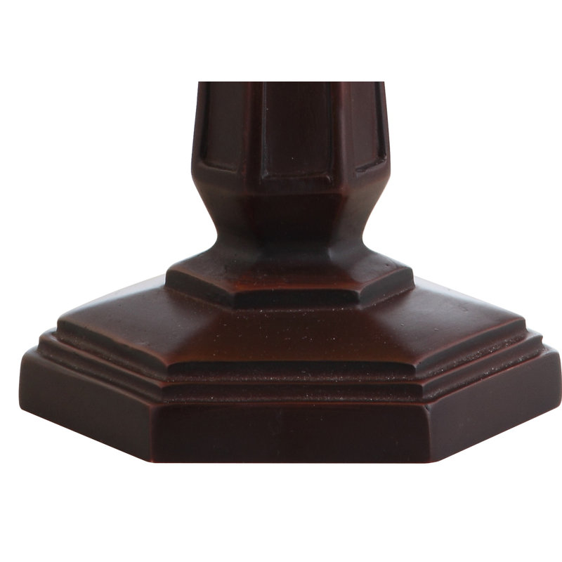 Resin Table Lamp, Expresso, White