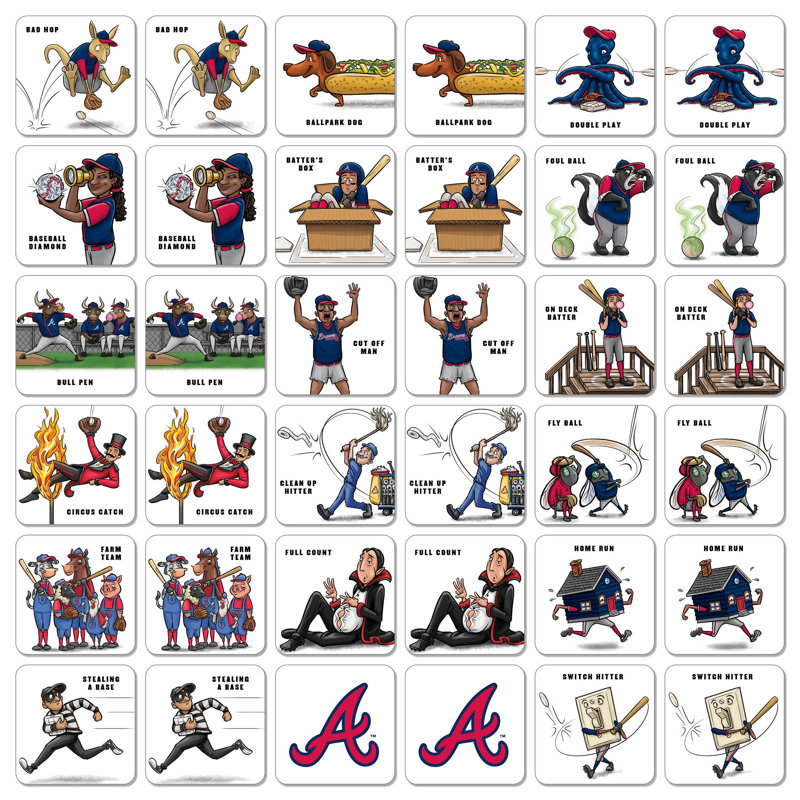 MLB Licensed Memory Match Game, Atlanta Braves