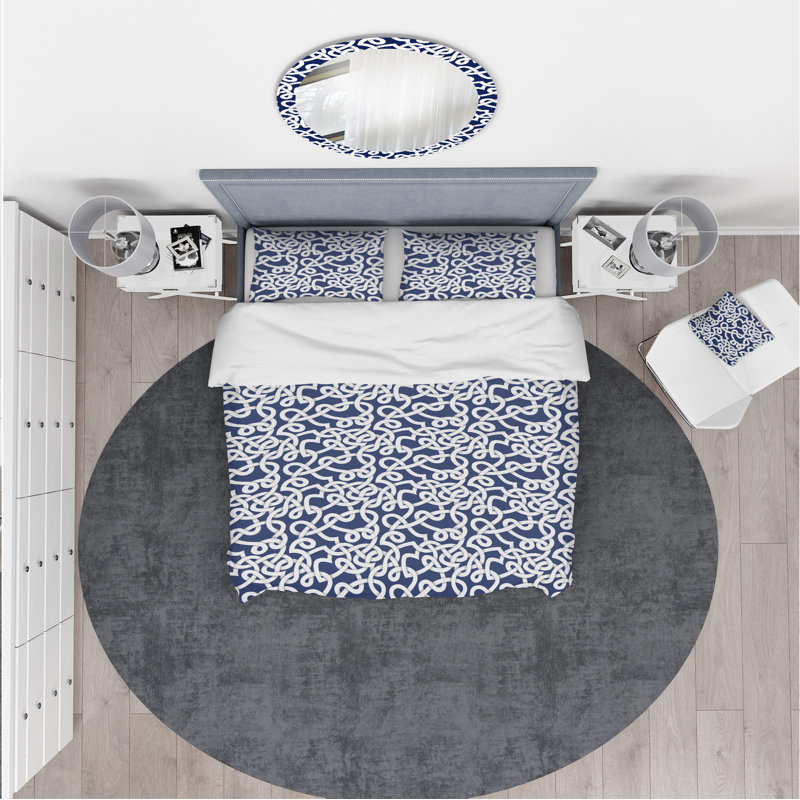 Ensemble de housse de couette mid, Housse de couette double / grand et 2 taies
