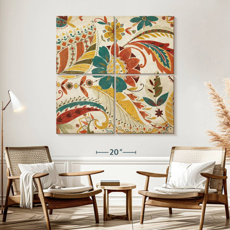 Kerner Boho Paisley Spice I, H 57 po x l 57 po