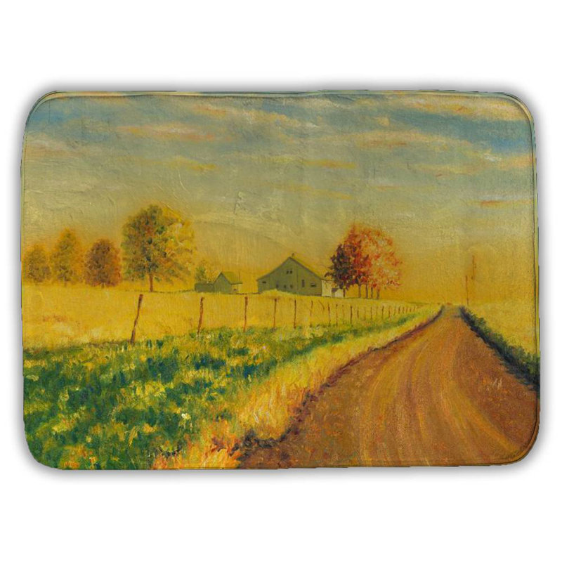 In the countryside Bath Mat with Non-Slip Backing - Quick Dry Memory Foam Bathroom Rug - Absorbent - Modern Plush Spa-Style - Machine Washable
