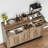 55" Farmhouse Sideboard Buffet Cabinet with 2 Drawers & 4 Doors, Kitchen Coffee Bar Storage Cabinet-1865398421
