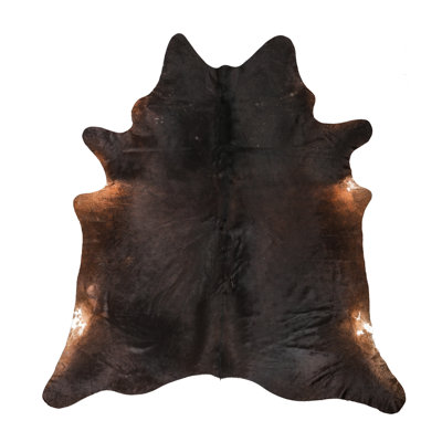 Myrtletown Novelty 2 cm x 1.75 cm Animal Print Cowhide Flatweave Area Rug