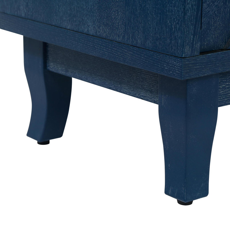Buffet en bois de style rétro, Bleu marine antique