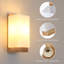Siahna Wood Base Flush Mounted Wall Sconce