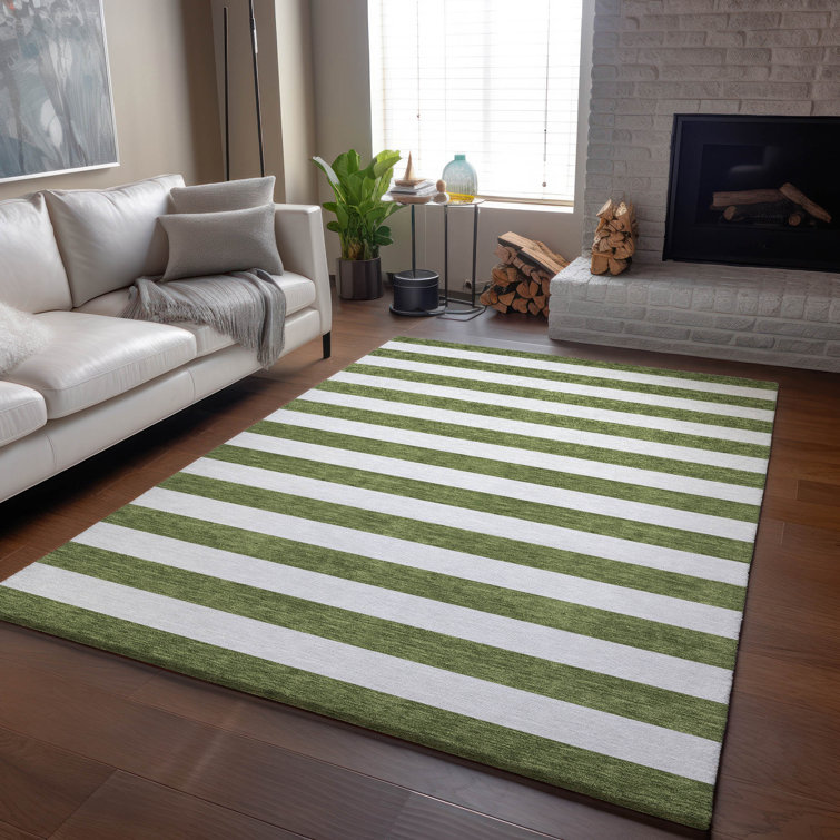 Premium Machine Washable Cerrito AMF528 Olive Rug