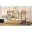 Grand lit superposé en bois avec lit gigogne, structure en pin fiable, peu encombrant pour les chambres partagées, outils faciles à assembler pour petites pièces, à assembler-979752435