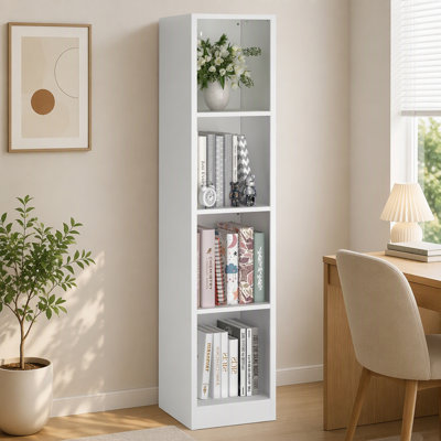 Freestanding Metal Bookshelf with Anti-Tip Safety Kit