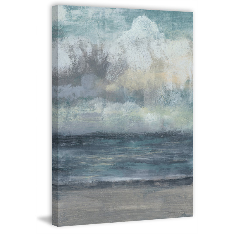 Aiysha «Beach Rise V», reproduction de peinture acrylique sur toile tendue, H 12 po x l 8 po x P 1,5 po