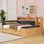 Lit de jour double en bois avec lit gigogne, rangement intégré et ports de charge USB-161085508