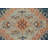 Blue Geometric Oushak Vegetable Dye Runner Rug