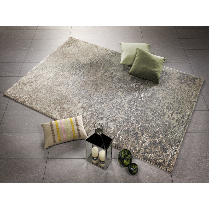 Leominster Damask Shag Area Rug, Rectangle 140 x 200cm