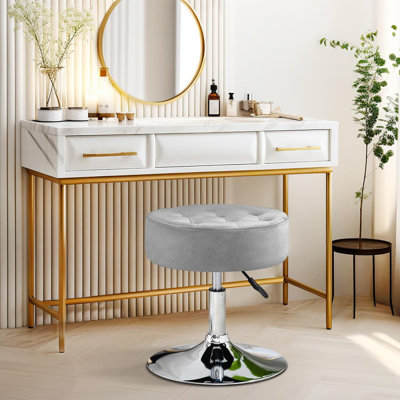 Modern Swivel Adjustable Height Accent Stool