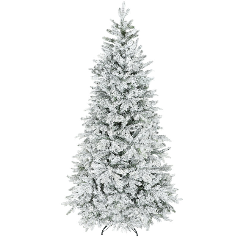 Arbres de Noël pleine épinette avec support en métal, conception givrée artificielle pour la maison